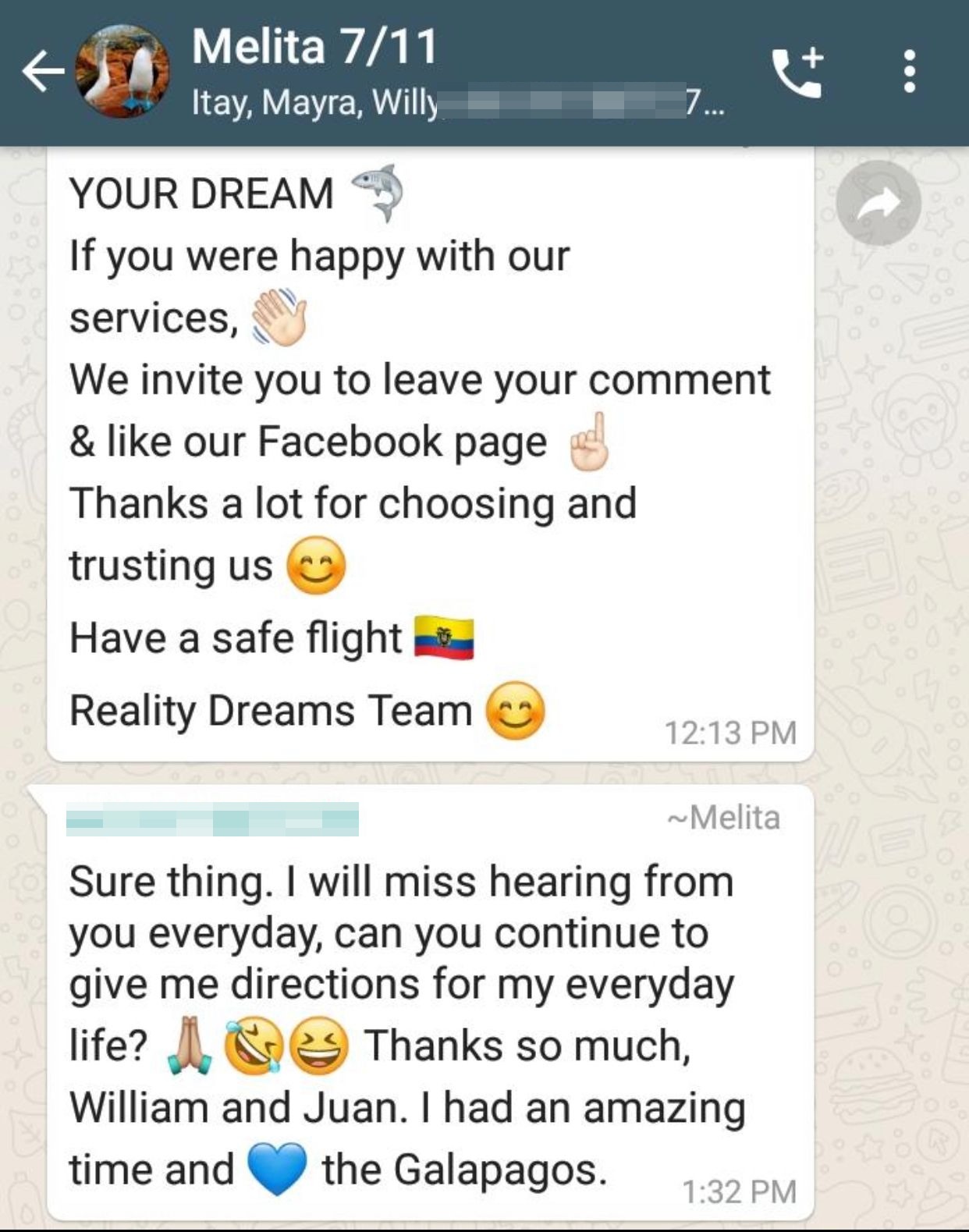 Farewell conversation with Melita after her journey, 2022